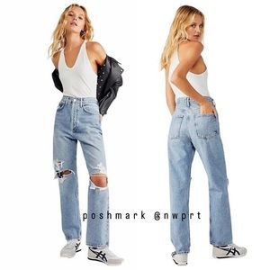 Agolde Light Blue High Rise Women Jeans